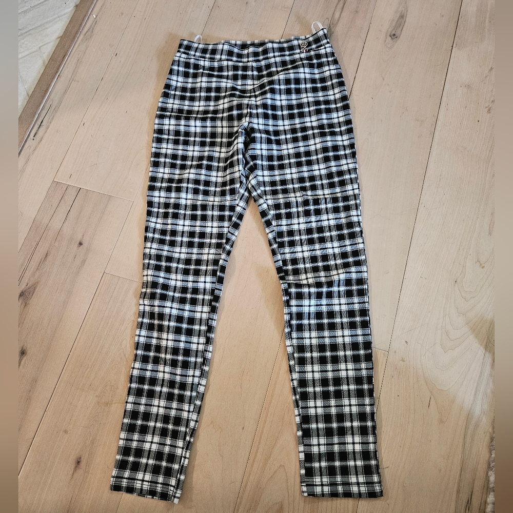 Tommy Hilfiger Black and White Checkered Pants